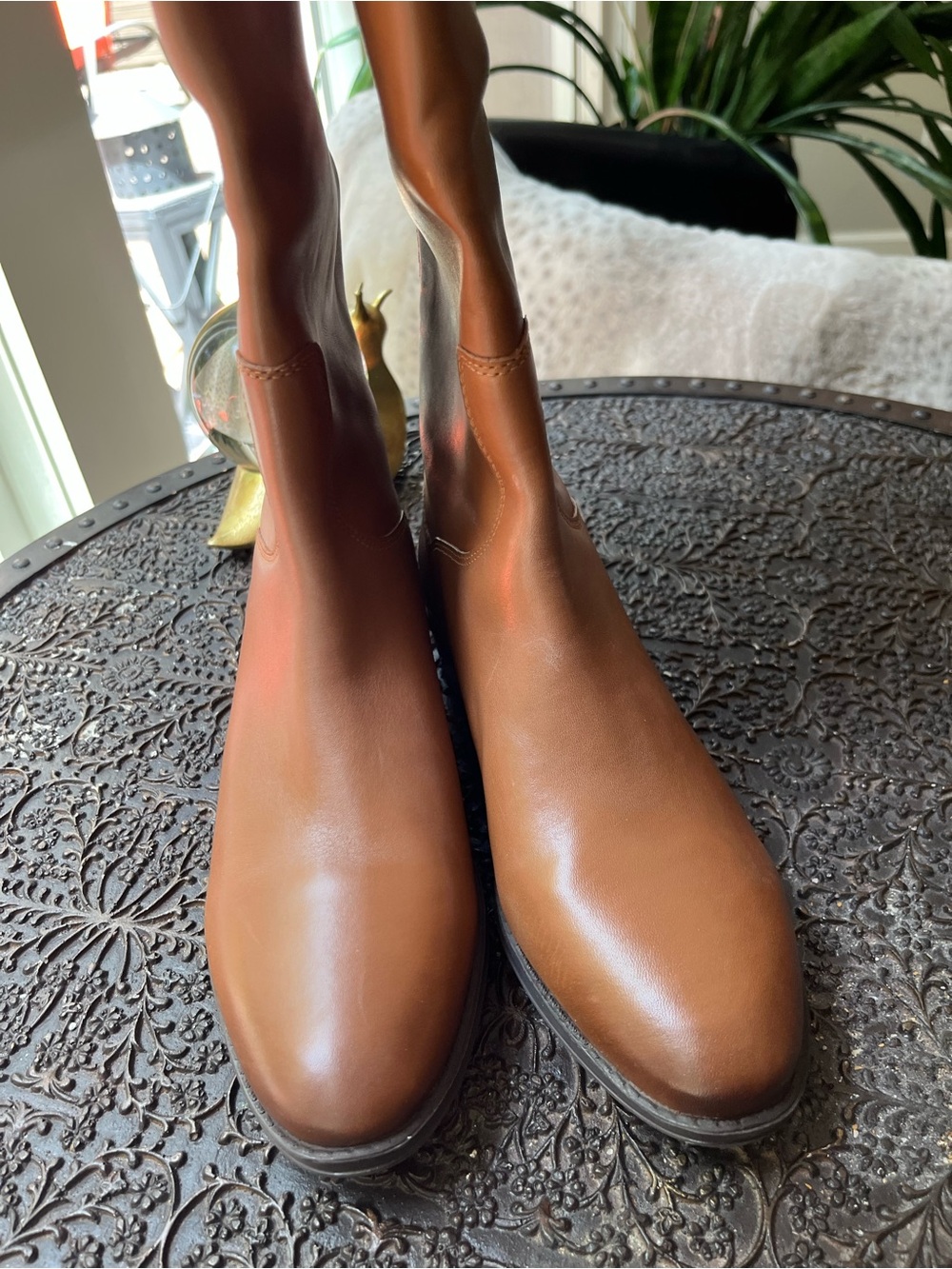 SAM EDELMAN PENNY RIDING BOOTS IN WHISKEY LEATHER 6.5 - Picture 12 of 16